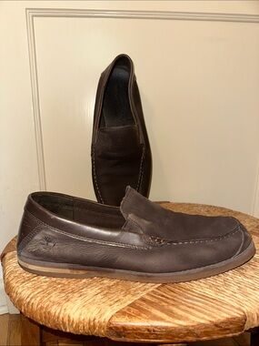 13W Men’s Timberland Brown Leather Slip-On Loafers